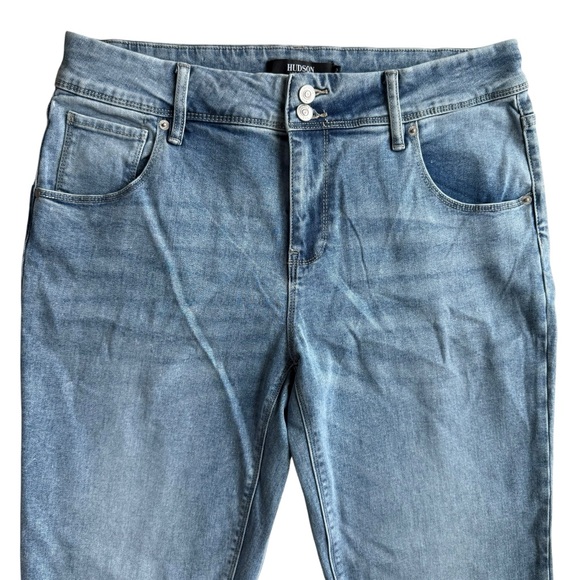 Hudson High Rise Denim Jeans Medium Blue Size 12 Straight Leg NWOT #1811754 - Picture 2 of 8